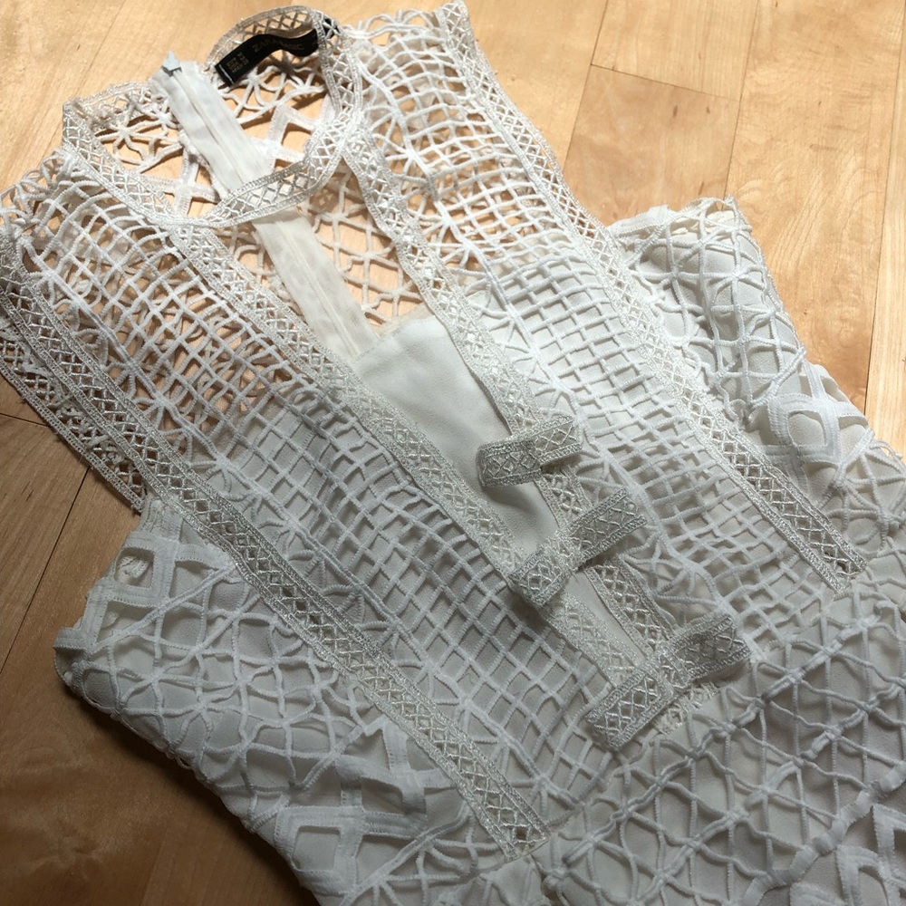 Zara lace white dress